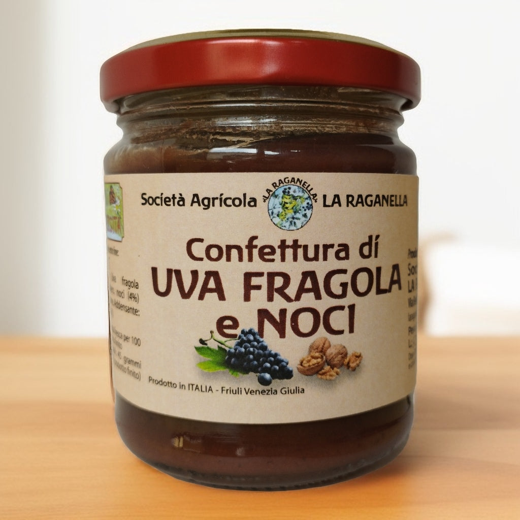 Confettura di uva fragola e noci