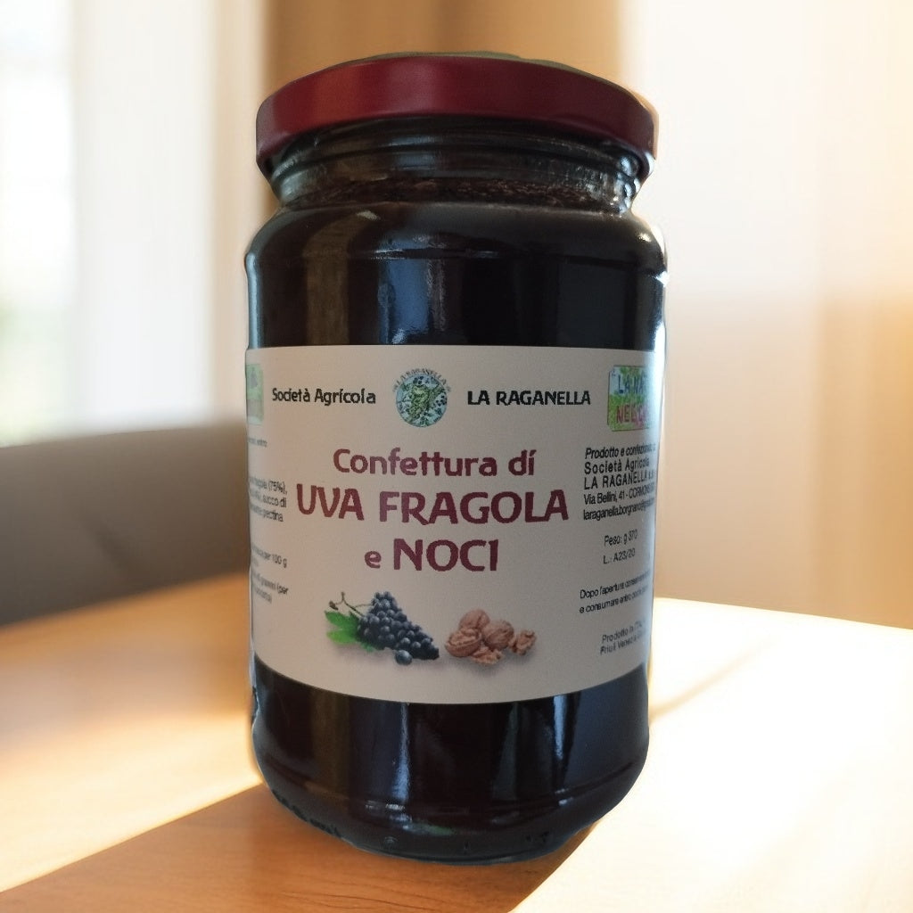 Confettura di uva fragola e noci