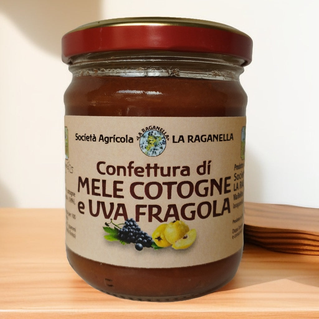 Confettura di uva fragola e mele cotogne